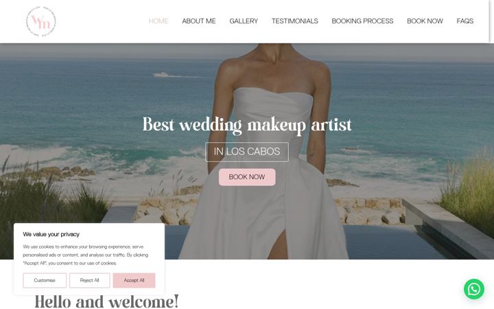Screenshot of daniellawakeupandmakeup.com