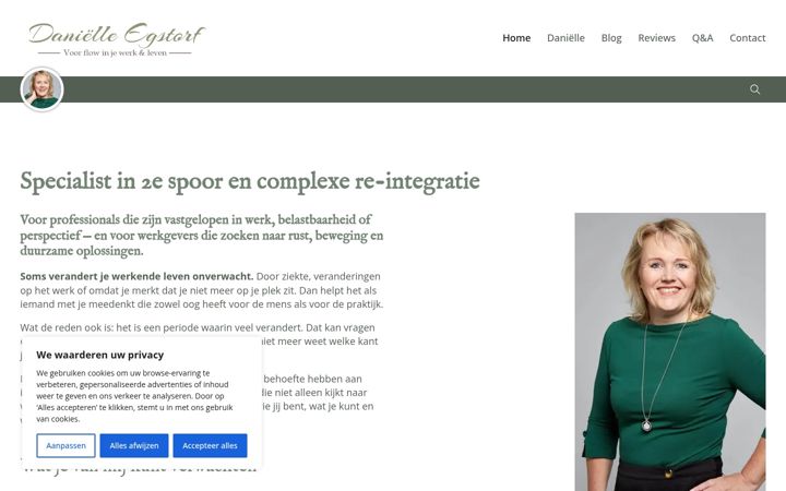 Screenshot von danielle-egstorf.nl