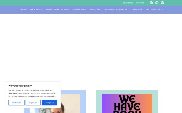 Screenshot of danielledavisreadsandwrites.com