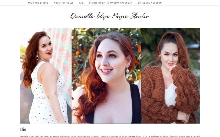 Screenshot of danielleelisemusic.com