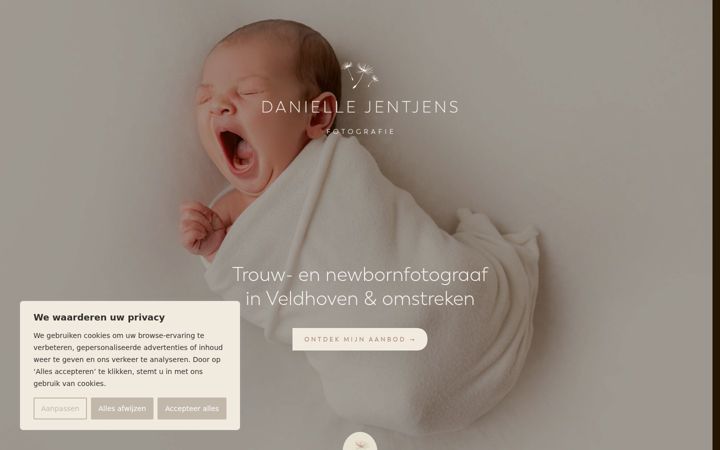 Captura de ecrã de daniellejentjensfotografie.nl