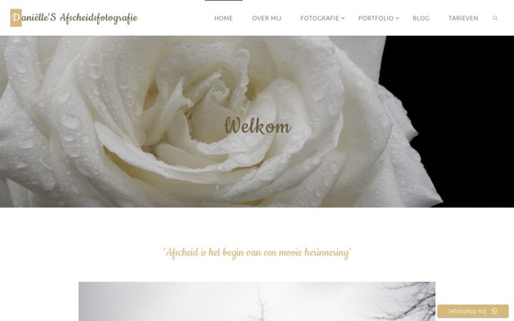 Captura de ecrã de daniellesafscheidsfotografie.nl