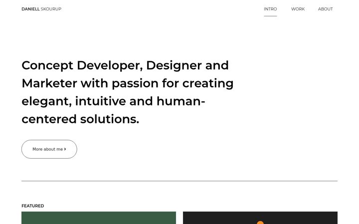 Screenshot of daniellskourup.com