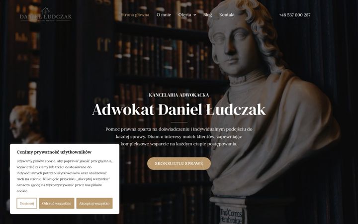 Screenshot του danielludczak.pl