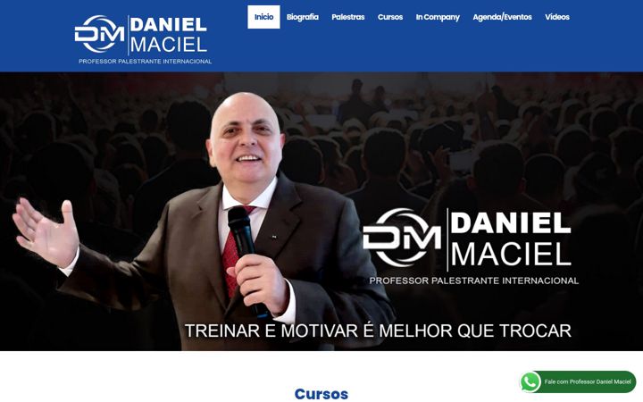 Screenshot stránky danielmaciel.com.br