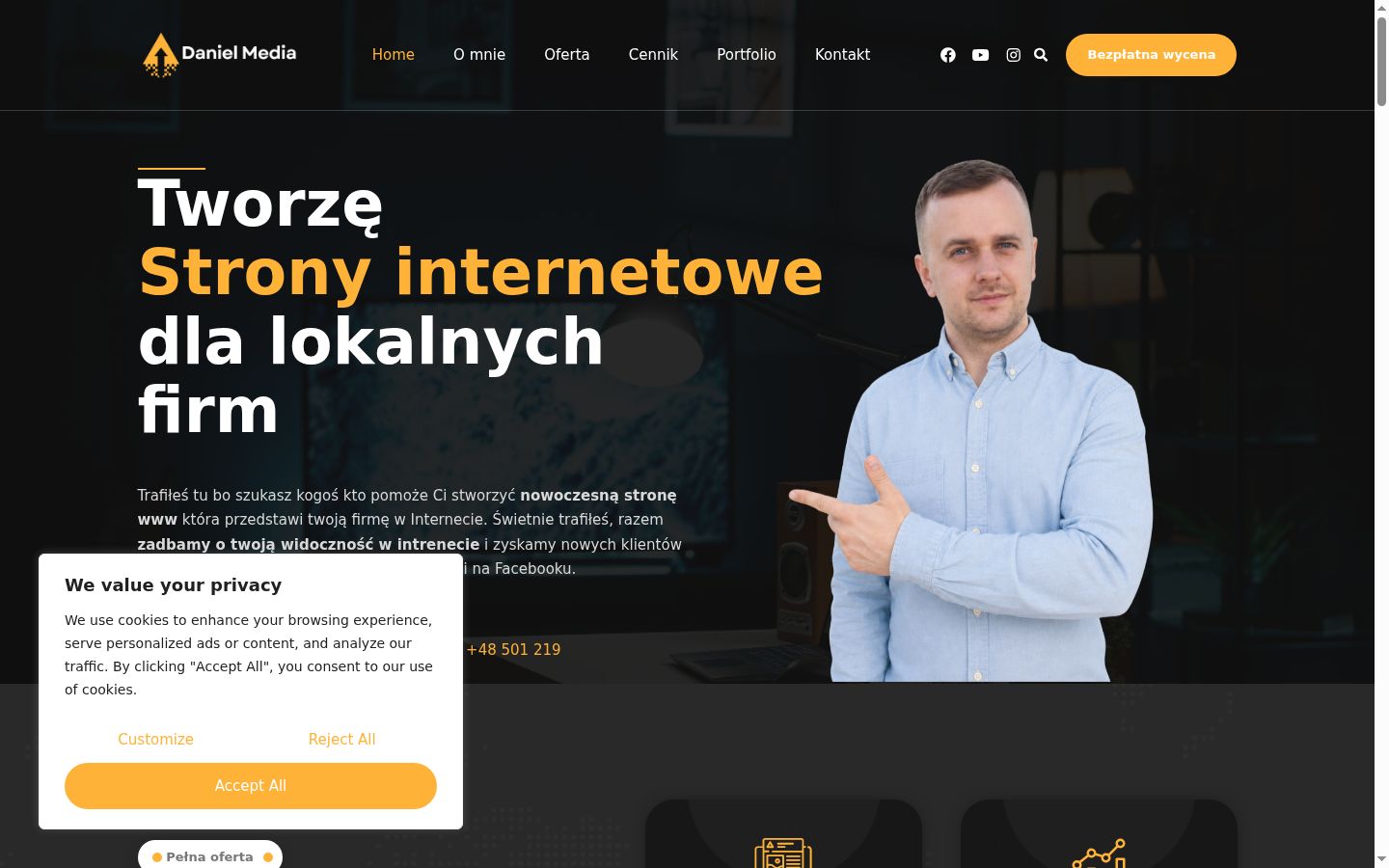 Snímek obrazovky baneru souhlasu zobrazeného před jakoukoli interakcí