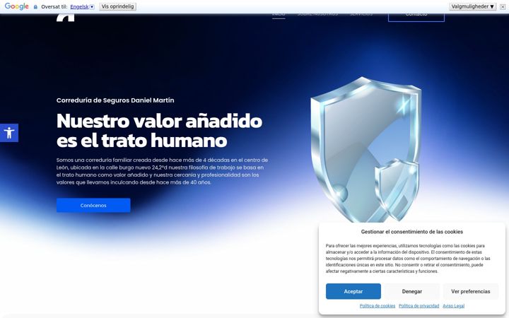 Screenshot of danielmartinseguros.com