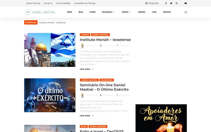 Screenshot stránky danielmastral.com.br