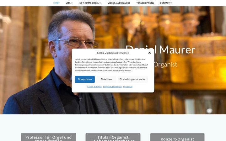 Snímek obrazovky danielmaurer.org