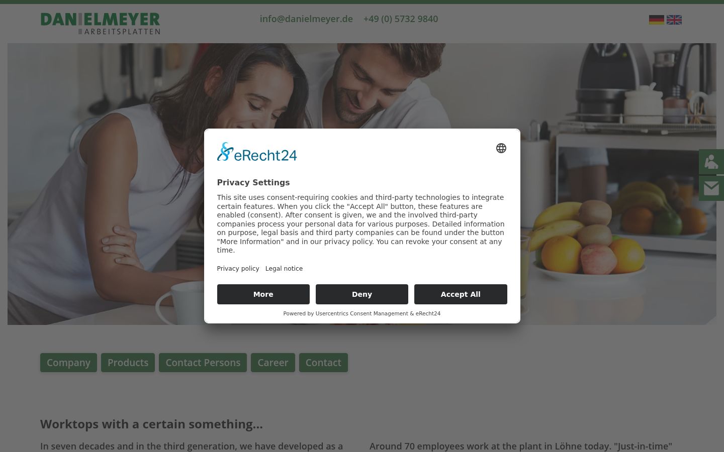 Screenshot van de toestemmingsbanner zoals getoond vóór enige interactie