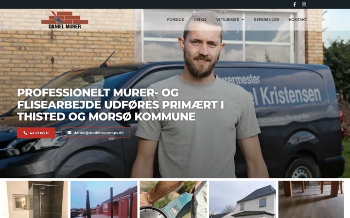 Screenshot of danielmurer.dk
