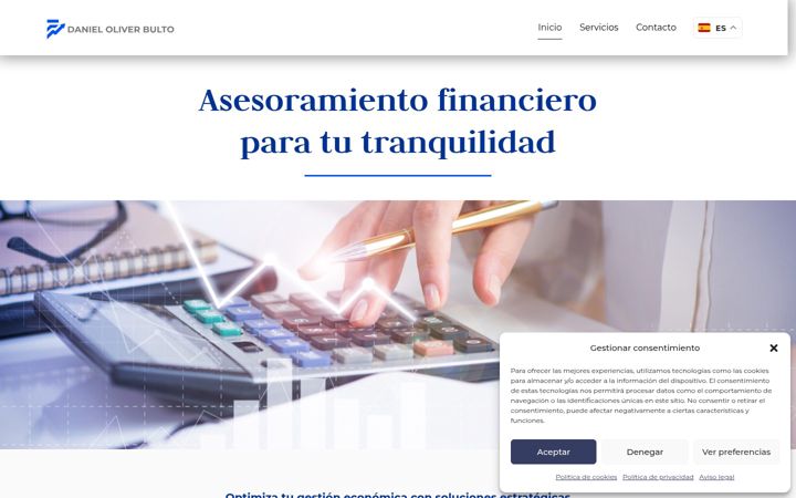 Screenshot of danieloliverbulto.com