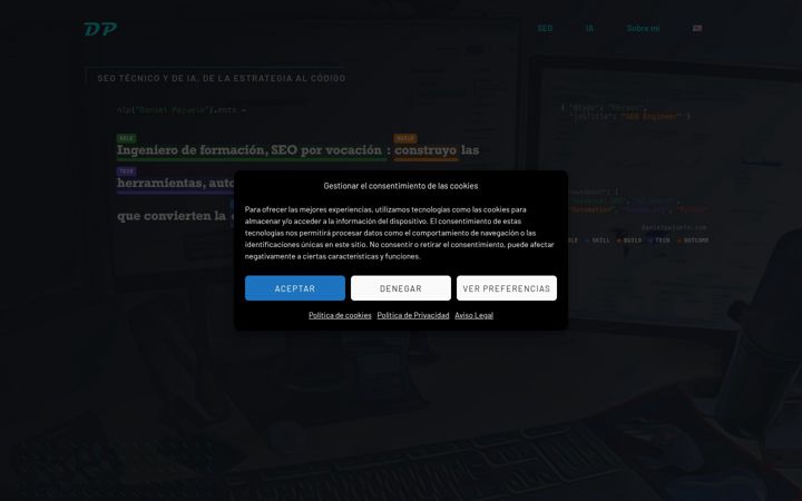 Screenshot of danielpajuelo.com
