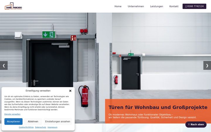 Screenshot of danielpancarogmbh.com
