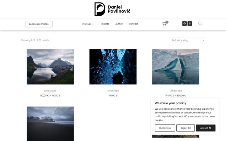 Screenshot of danielpavlinovic.com