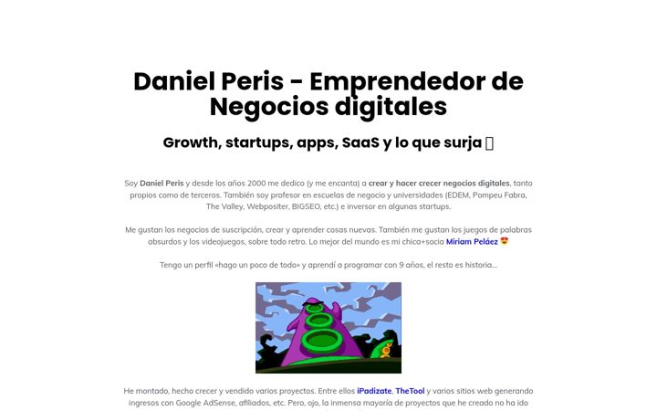 Screenshot of danielperis.com