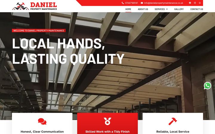 Snímek obrazovky danielpropertymaintenance.co.uk