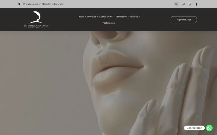 Screenshot of danielriveracirugiaplastica.com