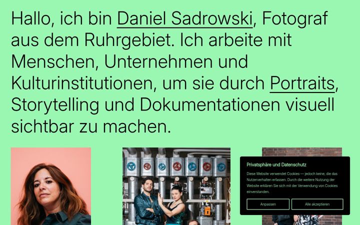 Screenshot of danielsadrowski.de