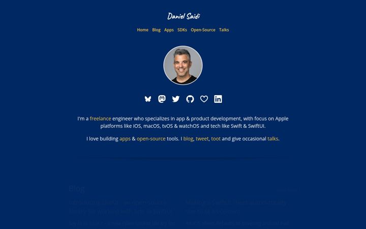 Screenshot of danielsaidi.com