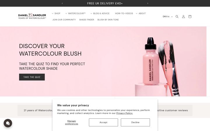 Screenshot of danielsandler.com