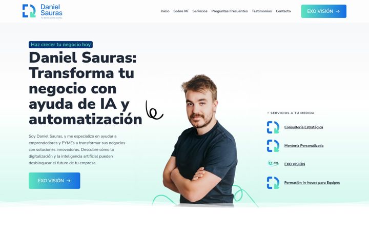 Screenshot of danielsauras.com