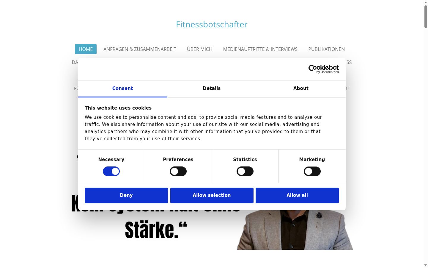 Screenshot van de toestemmingsbanner zoals getoond vóór enige interactie
