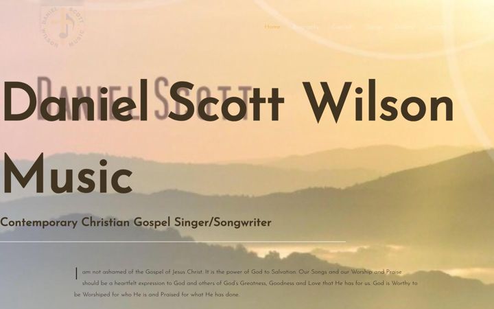 Screenshot of danielscottwilsonmusic.com