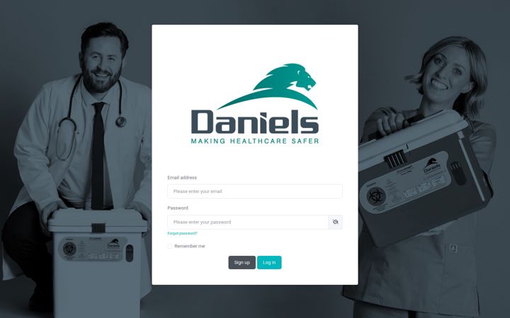 Screenshot of danielscustomerportal.com