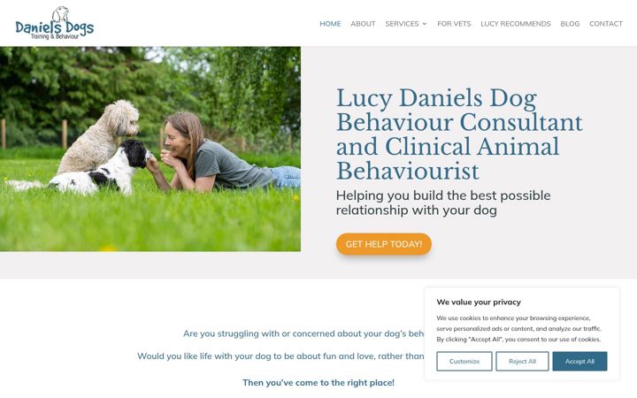 Screenshot of danielsdogs.co.uk