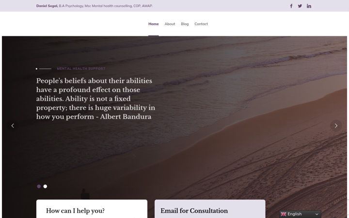 Screenshot of danielsegaltherapy.com
