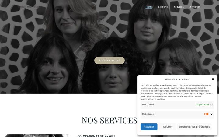 Screenshot of danielshairfashion.ch