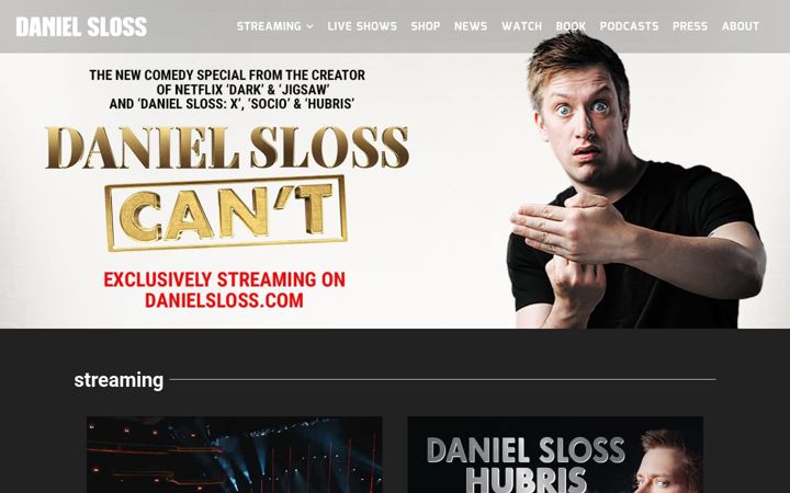 Screenshot of danielsloss.com