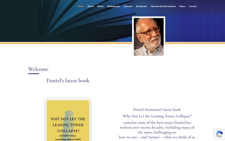 Screenshot of danielsnowman.org.uk