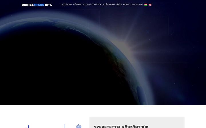 Zrzut ekranu danieltranskft.hu