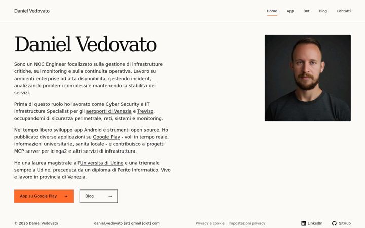Screenshot of danielvedovato.it