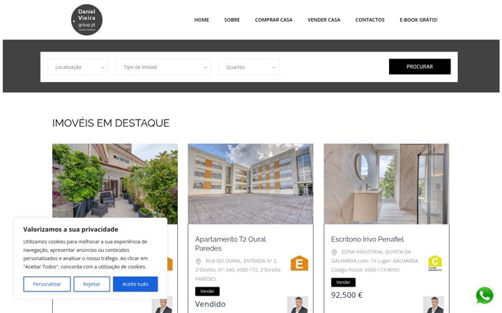 Screenshot of danielvieiragroup.pt