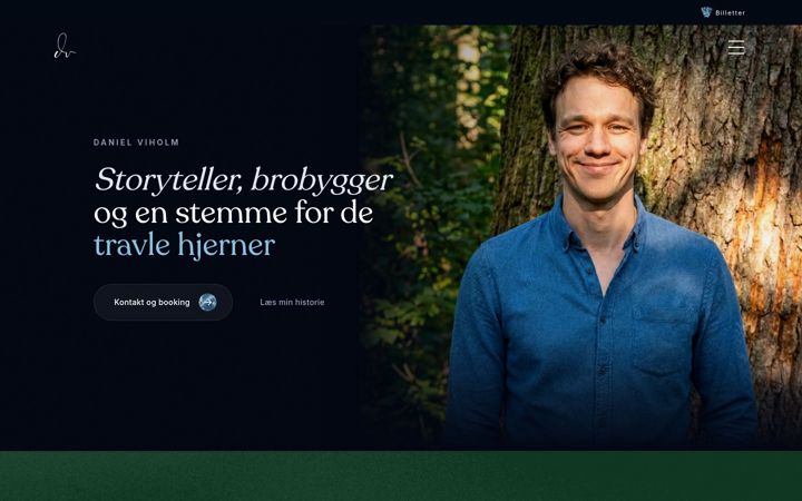 Screenshot of danielviholm.dk