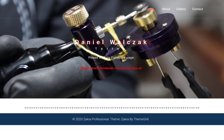 Screenshot of danielwalczaktattoo.com