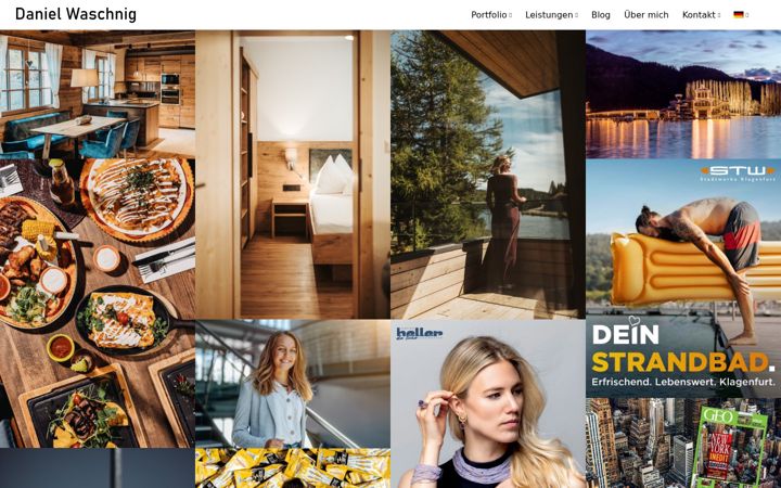 Screenshot of danielwaschnigphotography.at