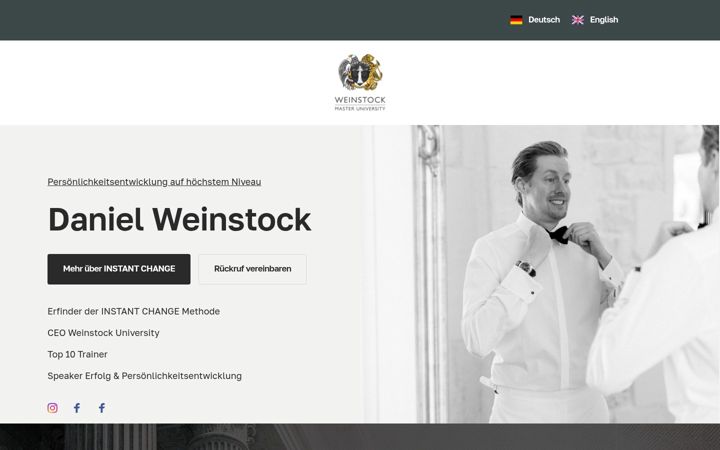 Screenshot of danielweinstock.de