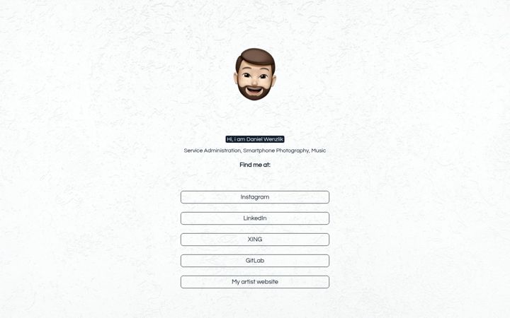 Screenshot of danielwenzlik.com