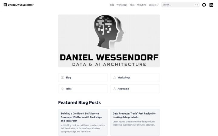 Screenshot of danielwessendorf.com