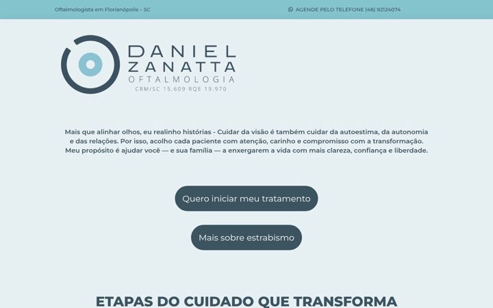 Screenshot stránky danielzanatta.com.br