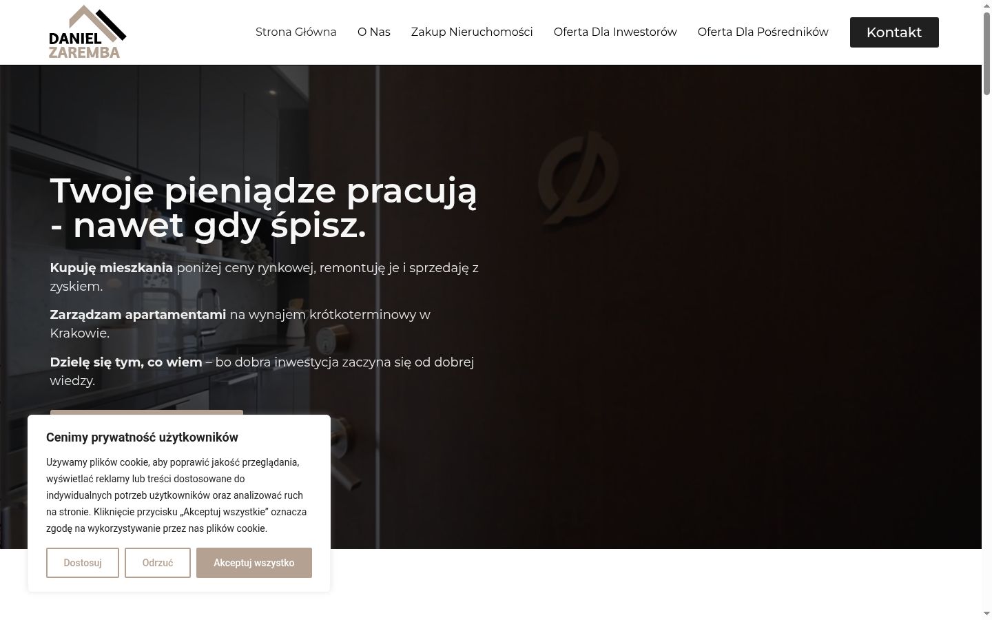 Posnetek zaslona pasice za privolitev, prikazane pred kakršno koli interakcijo