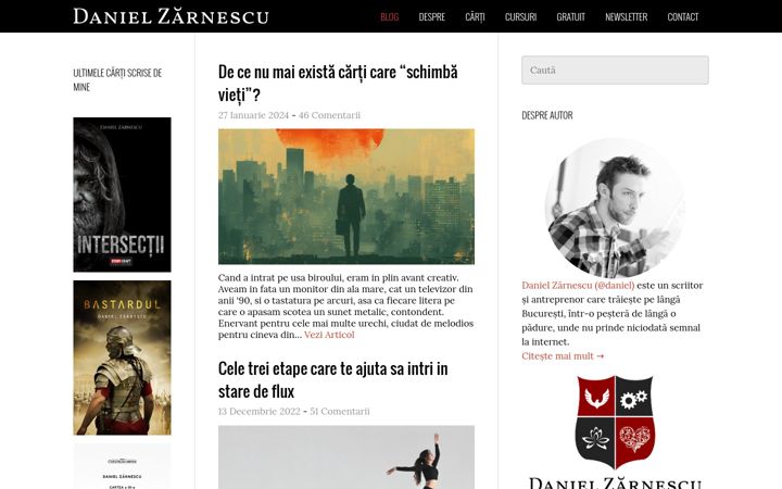 Capture d'écran de danielzarnescu.ro