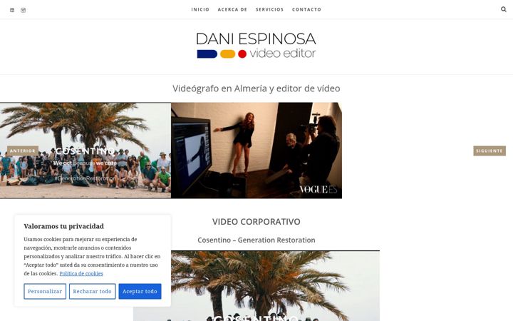 Skærmbillede af daniespinosa.es