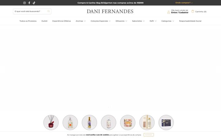 Screenshot stránky danifernandes.com.br