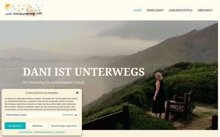 Screenshot of daniistunterwegs.com
