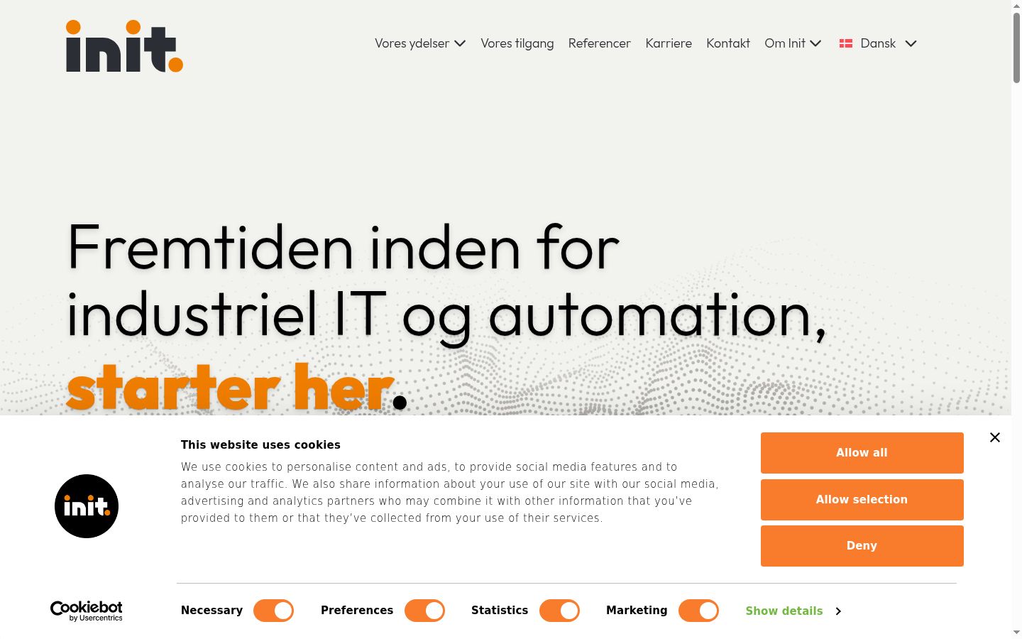 Screenshot van de toestemmingsbanner zoals getoond vóór enige interactie